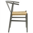 Amish Dining Accent Chair in Light Gray