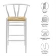 Amish Bar Stool in White