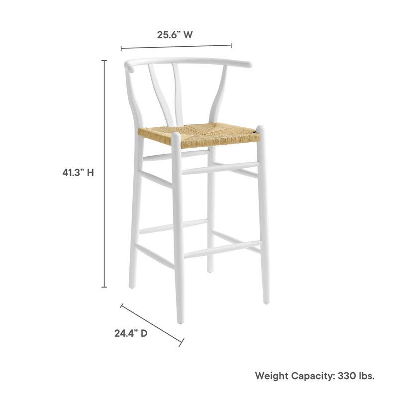 Amish Bar Stool in White