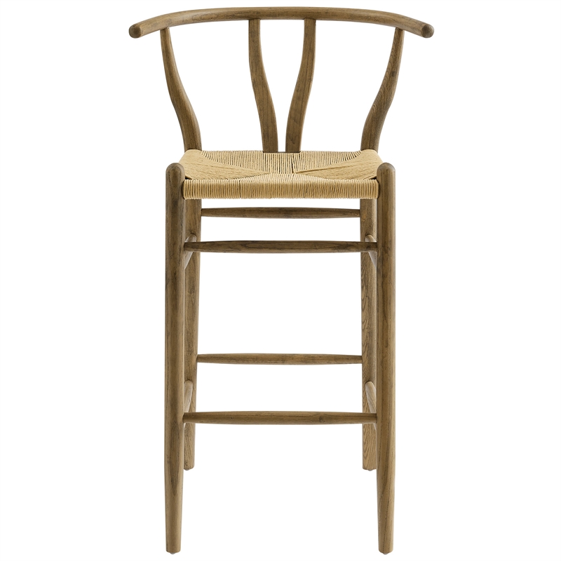 Amish Bar Stool in Weathered Gray Teak