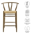 Amish Counter Stool in Weathered Gray Teak