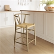 Amish Counter Stool in Weathered Gray Teak