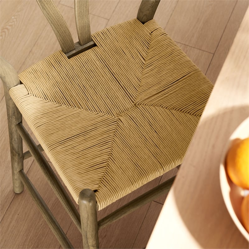 Amish Counter Stool in Weathered Gray Teak