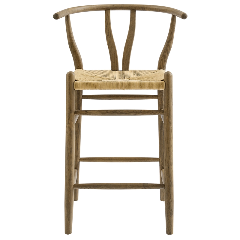 Amish Counter Stool in Weathered Gray Teak