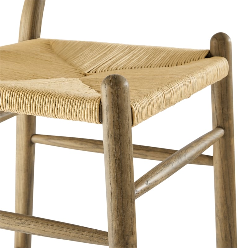Amish Counter Stool in Weathered Gray Teak