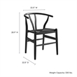Amish Dining Chair in Black Black