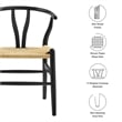 Amish Dining Chair in Black