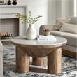 Ellison Coffee Table With Marble Top in Walnut
