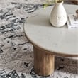 Ellison Coffee Table With Marble Top in Walnut