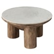 Ellison Coffee Table With Marble Top in Walnut