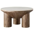 Ellison Coffee Table With Marble Top in Walnut