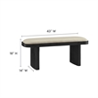 Iver Accent Bench in Black Flax