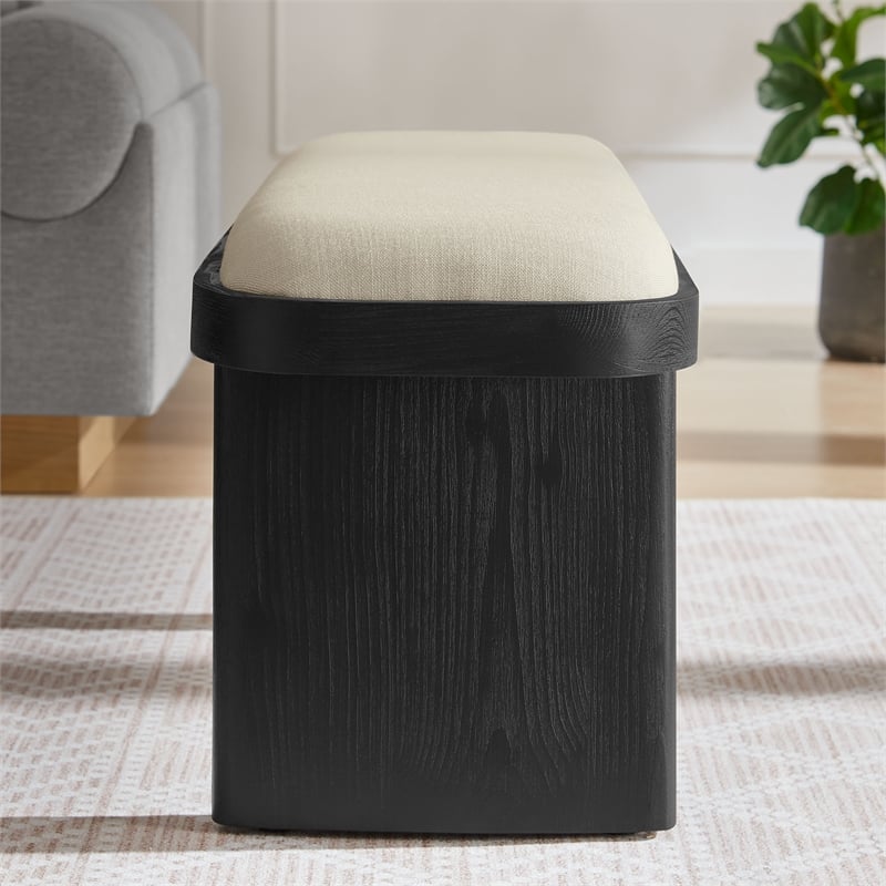 Iver Accent Bench in Black Flax