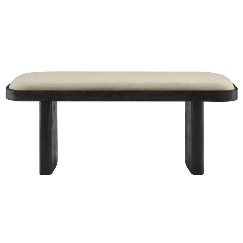 Iver Accent Bench in Black Flax