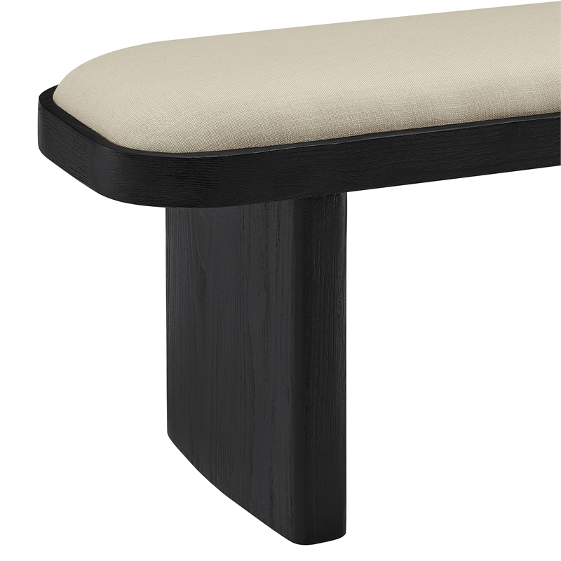 Iver Accent Bench in Black Flax