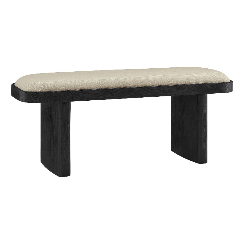 Iver Accent Bench in Black Flax