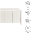 Waterflute Sideboard Cabinet in White Matte