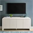 Waterflute Sideboard Cabinet in White Matte