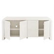 Waterflute Sideboard Cabinet in White Matte