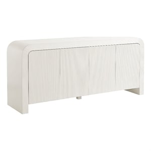 Waterflute Sideboard Cabinet in White Matte