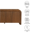 Waterflute Sideboard Cabinet in Walnut