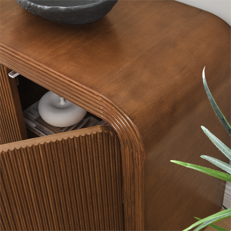 Waterflute Sideboard Cabinet in Walnut