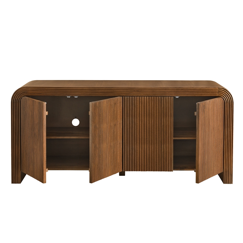 Waterflute Sideboard Cabinet in Walnut