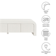 Waterflute TV Stand in White Matte