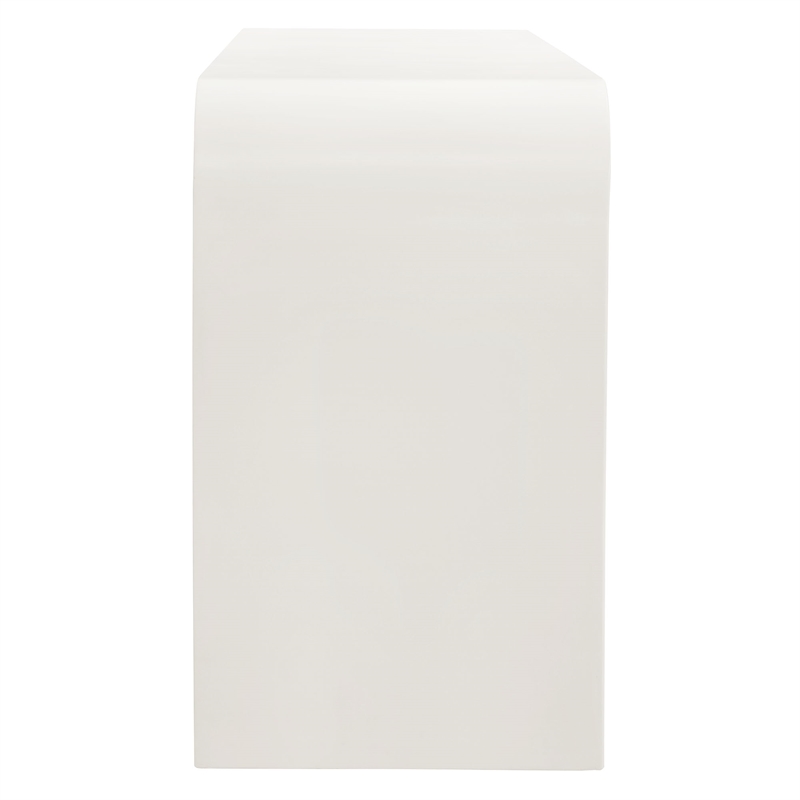 Waterflute TV Stand in White Matte