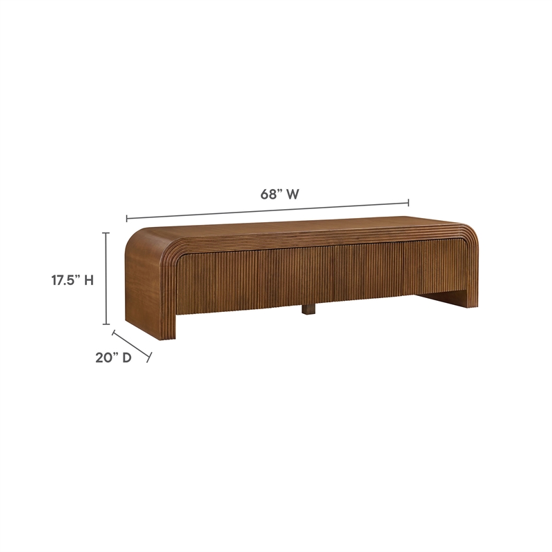 Waterflute TV Stand in Walnut