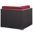 Gather Corner Sectional Set of 2 in Espresso Red