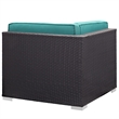 Gather Corner Sectional Set of 2 in Espresso Turquoise