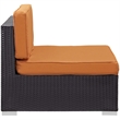 Gather Armless Chair Set of 2 in Espresso Orange
