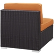 Gather Armless Chair Set of 2 in Espresso Orange