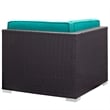 Gather Sectional Set in Espresso Turquoise