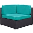 Gather Sectional Set in Espresso Turquoise