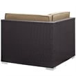 Gather Corner Sectional Set of 2 in Espresso Mocha
