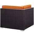 Gather Corner Sectional Set of 2 in Espresso Orange