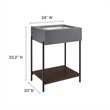 Etch Bathroom Vanity with Sink in Black White