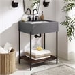 Etch Bathroom Vanity with Sink in Black White