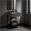 Etch Bathroom Vanity with Sink in Black White