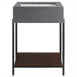 Etch Bathroom Vanity with Sink in Black White