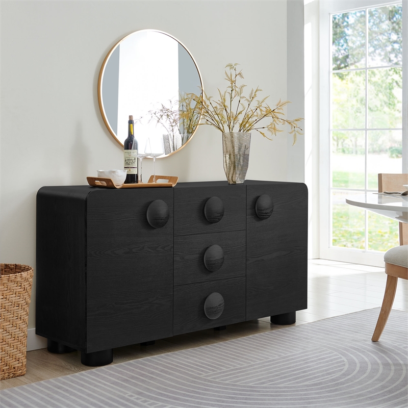 Sonnet Sideboard Storage Cabinet in Black
