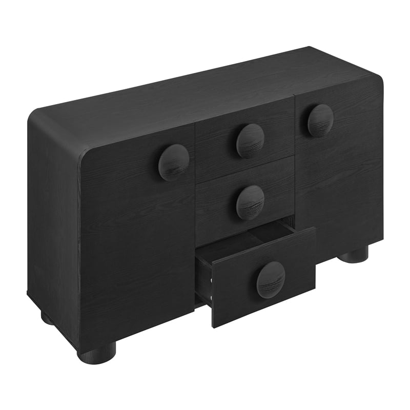 Sonnet Sideboard Storage Cabinet in Black