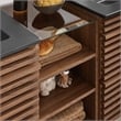 Modway Render Wall-Mount Bathroom Vanity in Walnut/Black