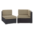 Gather Sectional Set in Espresso Mocha