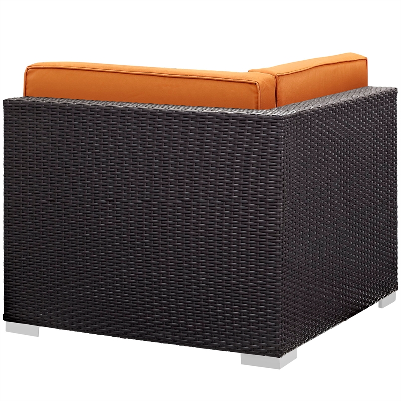 Gather Sectional Set in Espresso Orange