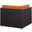 Gather Sectional Set in Espresso Orange
