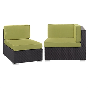 Gather Sectional Set in Espresso Peridot