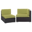 Gather Sectional Set in Espresso Peridot
